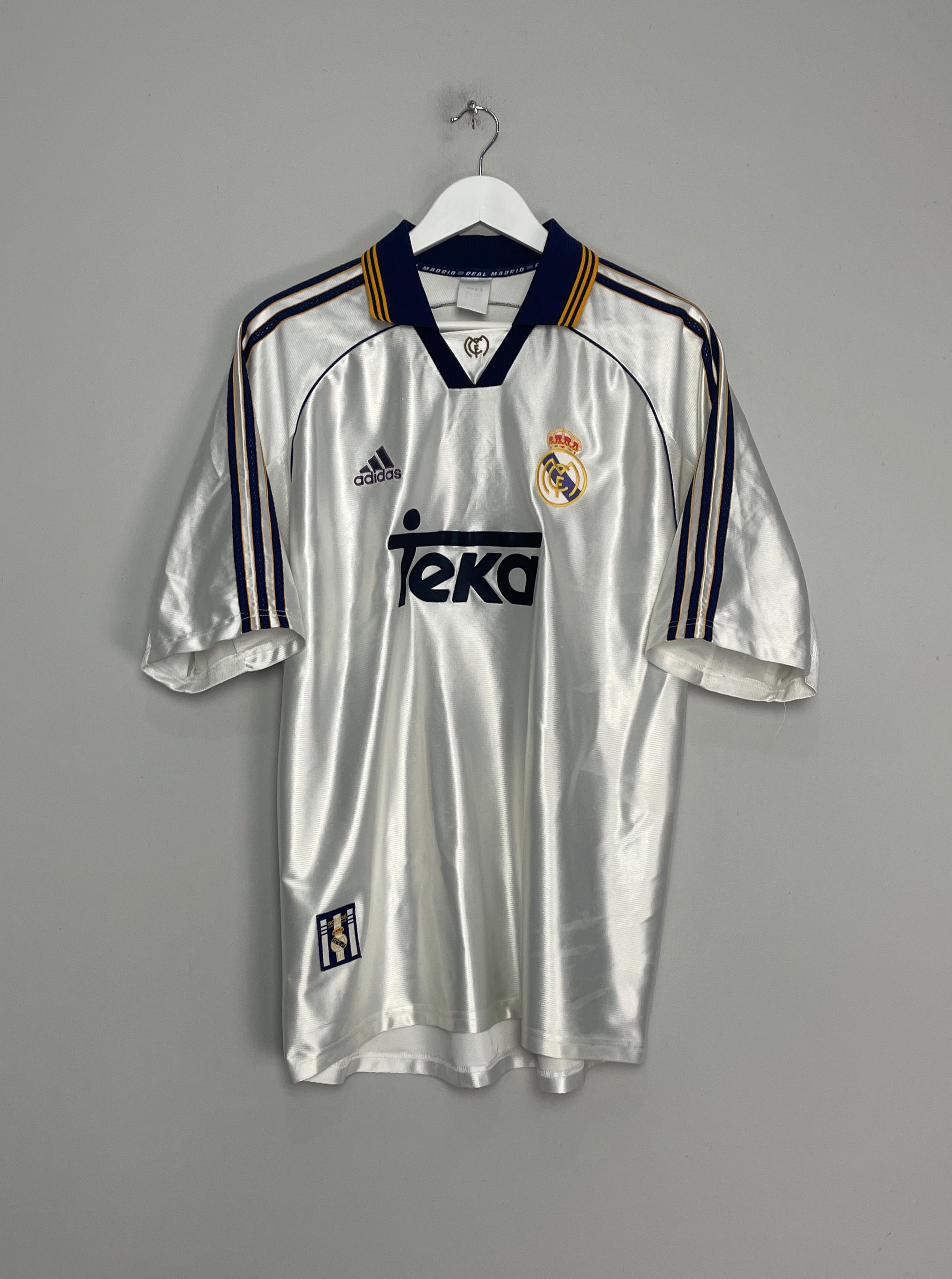 1998/00 REAL MADRID REDONDO #6 HOME SHIRT (L) ADIDAS