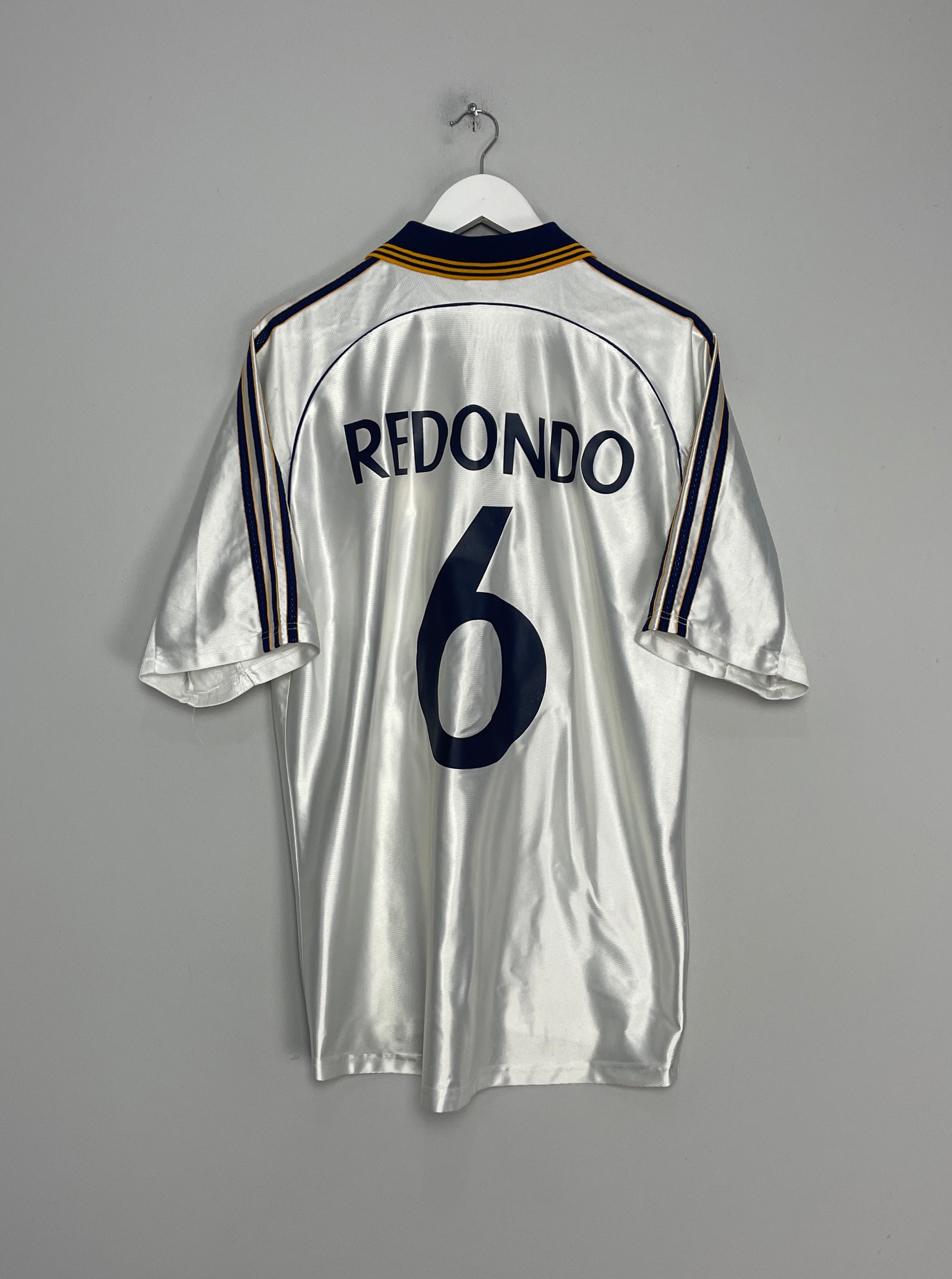 1998/00 REAL MADRID REDONDO #6 HOME SHIRT (L) ADIDAS