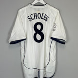 2002/03 ENGLAND SCHOLES #8 HOME SHIRT (XL) UMBRO