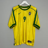 1998/00 BRAZIL RONALDO #9 HOME SHIRT (XL) NIKE