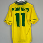 1994 BRAZIL ROMARIO #11 HOME SHIRT (L) UMBRO