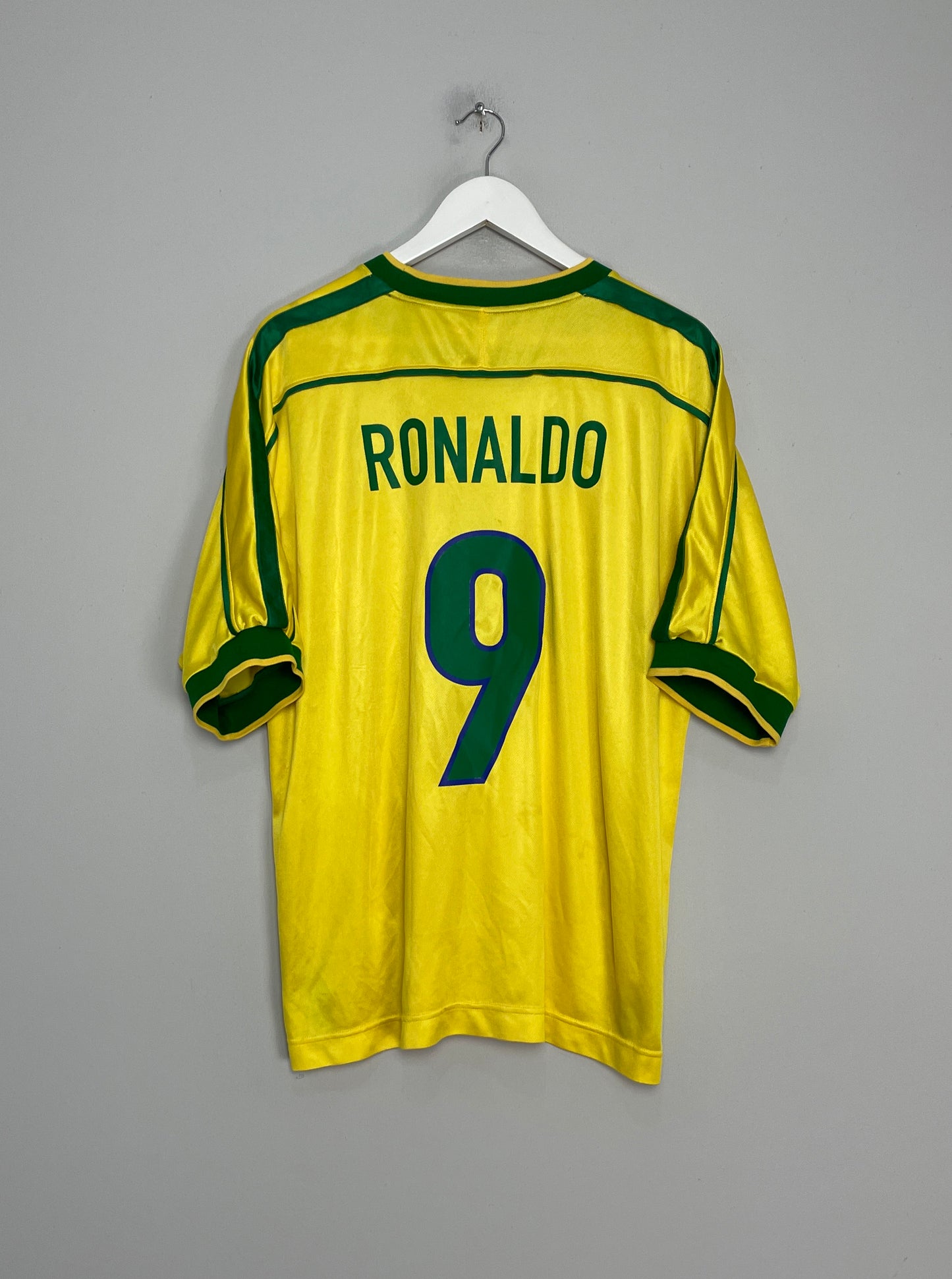 1998/00 BRAZIL RONALDO #9 HOME SHIRT (XL) NIKE