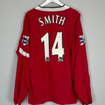 2004/06 MANCHESTER UNITED SMITH #14 L/S HOME SHIRT (XL) NIKE