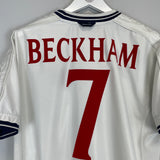 1999/01 ENGLAND BECKHAM #7 HOME SHIRT (L) UMBRO