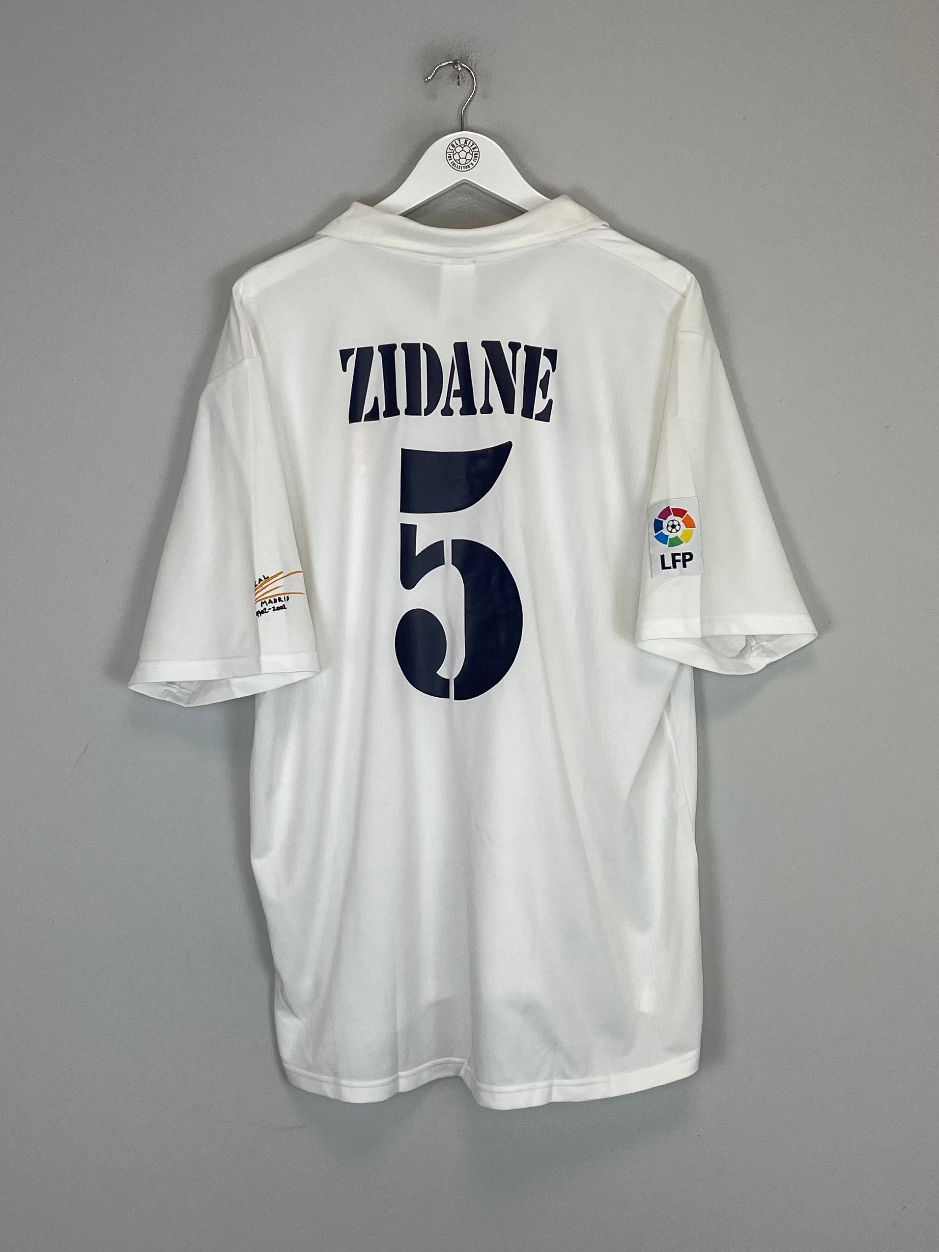 2001/02 REAL MADRID ZIDANE #5 *CENTENARY* HOME SHIRT (XL) ADIDAS