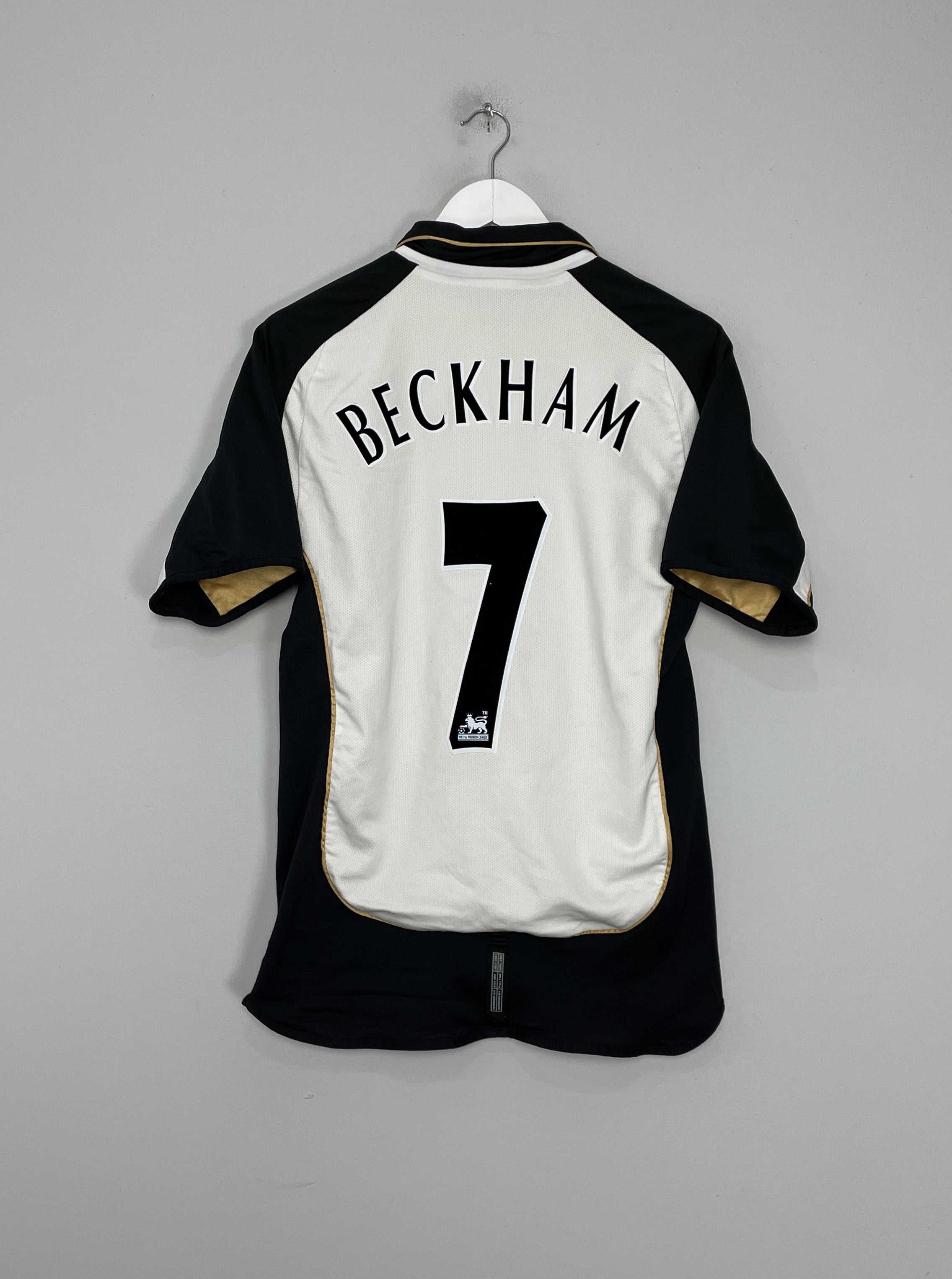 2001/02 MANCHESTER UNITED BECKHAM #7 *CENTENARY* AWAY/THIRD SHIRT (M) UMBRO