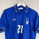 1994 ITALY ZOLA #21 HOME SHIRT (XL) DIADORA