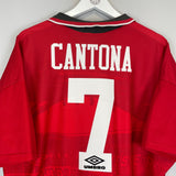 1994/96 MANCHESTER UNITED CANTONA #7 HOME SHIRT (XXL) UMBRO