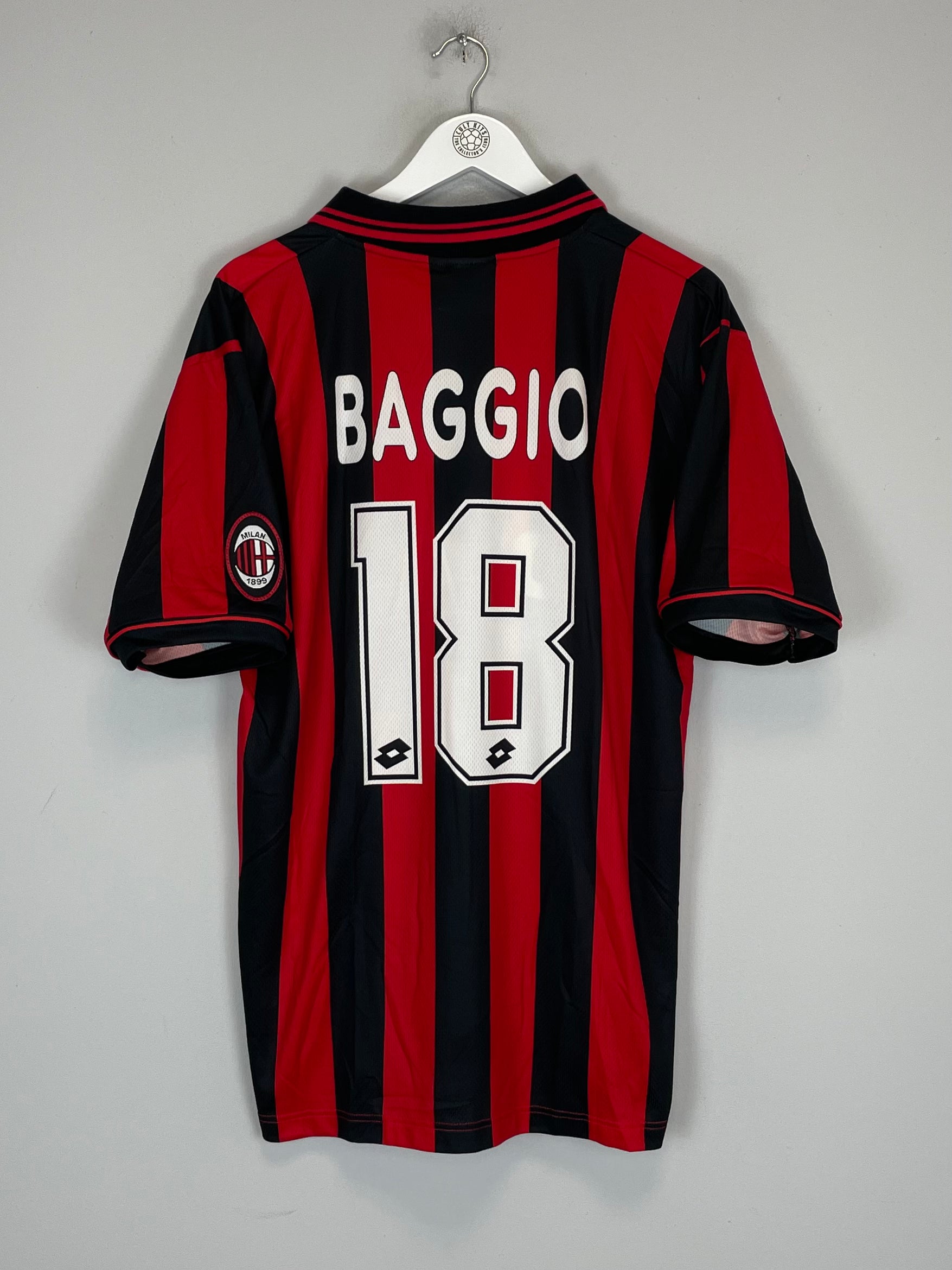 1996/97 AC MILAN BAGGIO #18 HOME SHIRT (L) LOTTO