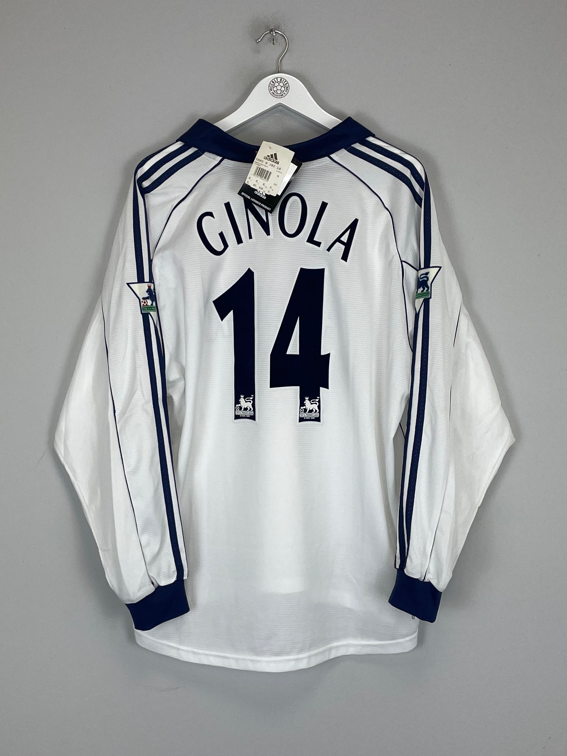 1999/01 TOTTENHAM GINOLA #14 *BNWT* HOME SHIRT (XL) ADIDAS