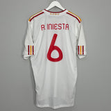 2011 SPAIN INIESTA #6 AWAY SHIRT (XL) ADIDAS