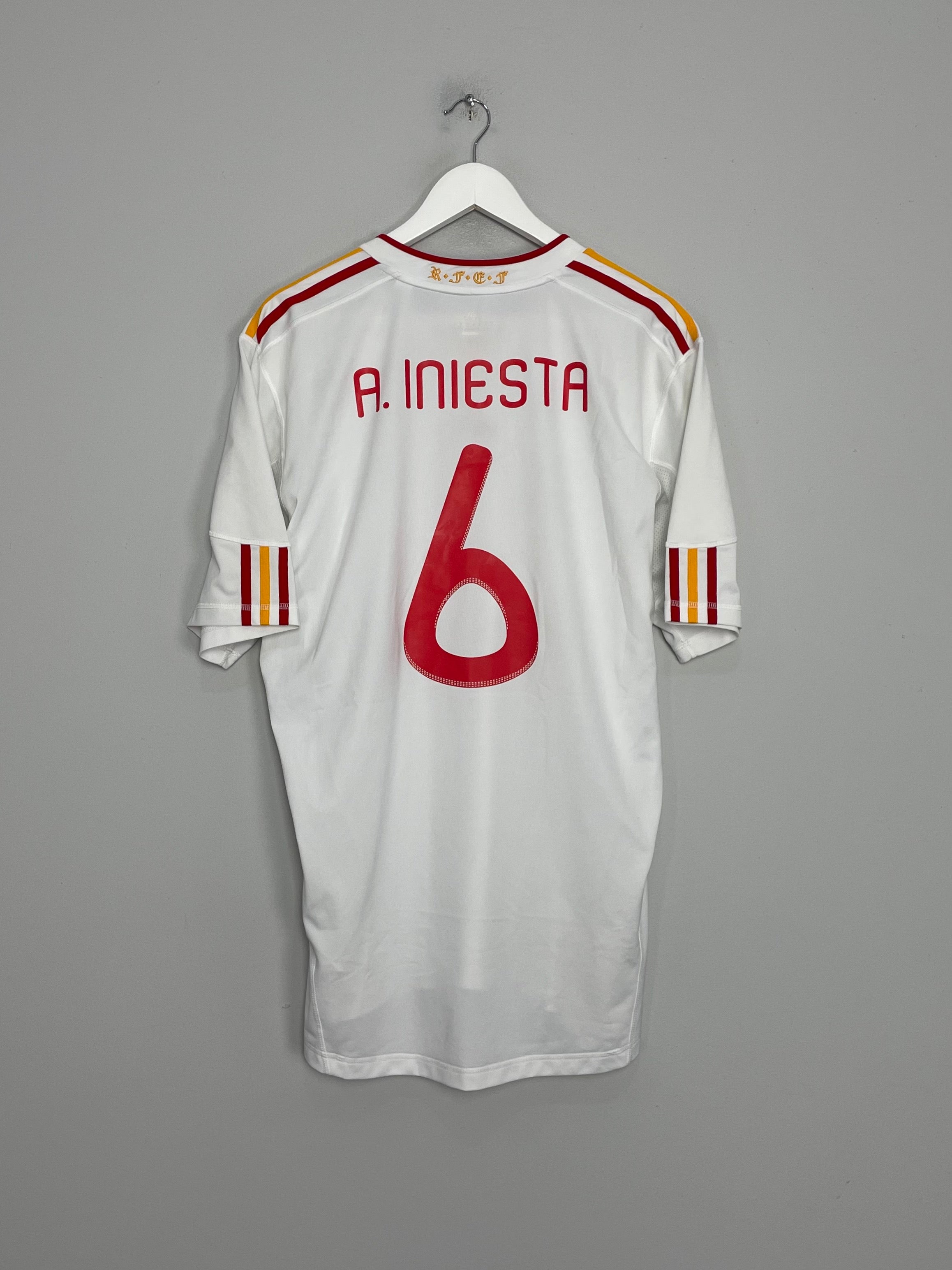 2011 SPAIN INIESTA #6 AWAY SHIRT (XL) ADIDAS