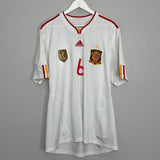 2011 SPAIN INIESTA #6 AWAY SHIRT (XL) ADIDAS