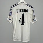 2001/02 REAL MADRID HIERRO #4 HOME SHIRT (M) ADIDAS