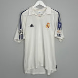 2001/02 REAL MADRID HIERRO #4 C/L HOME SHIRT (M) ADIDAS