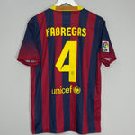 2013/14 BARCELONA FABREGAS #4 HOME SHIRT (M) NIKE