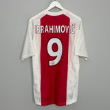 2002/04 AJAX IBRAHIMOVIC #9 HOME SHIRT (L) ADIDAS