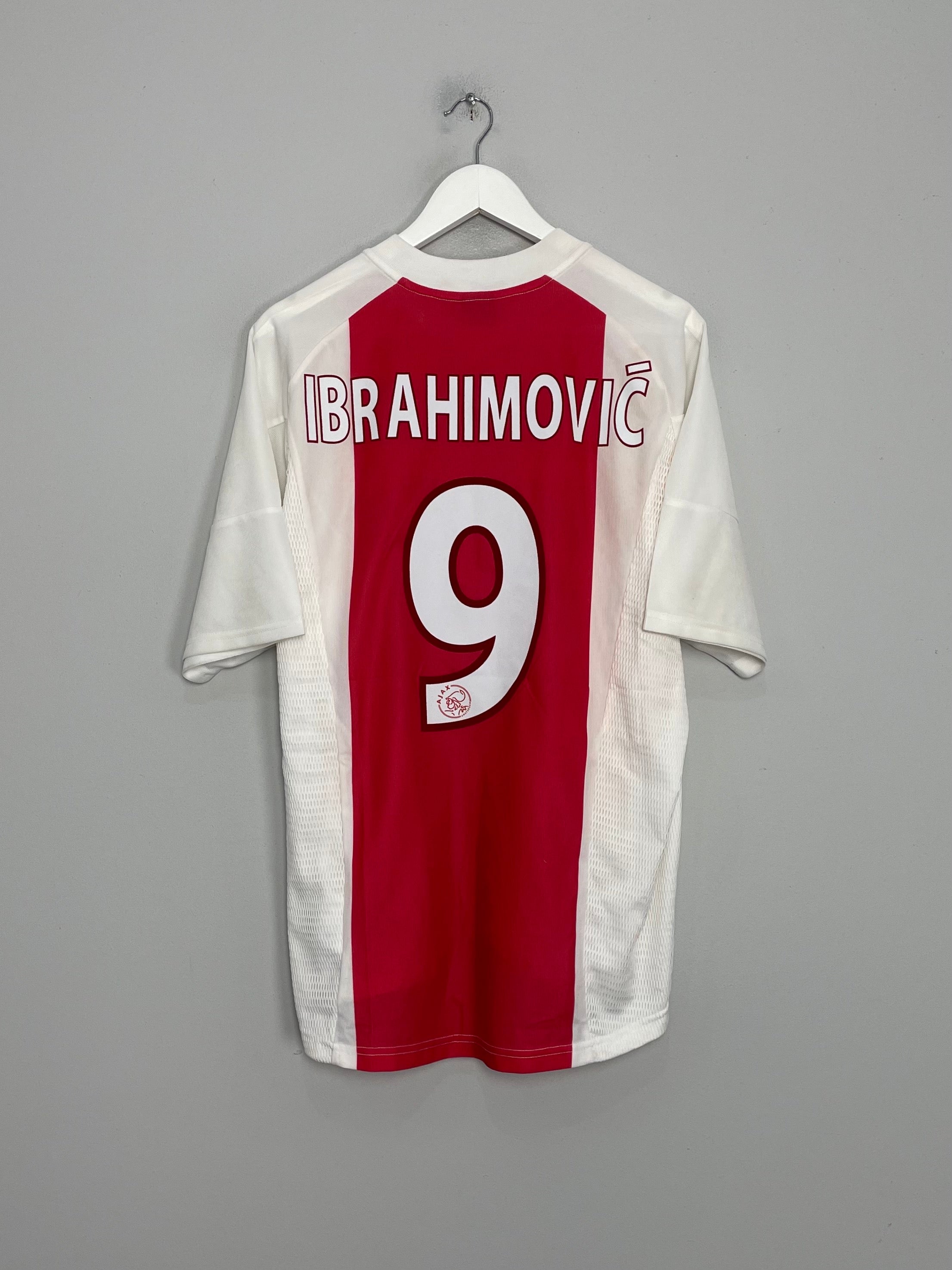 2002/04 AJAX IBRAHIMOVIC #9 HOME SHIRT (L) ADIDAS