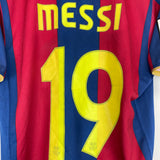 2007/08 BARCELONA MESSI #19 HOME SHIRT (M) NIKE