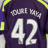 2014/15 MANCHESTER CITY TOURE YAYA #42 THIRD SHIRT (M) NIKE