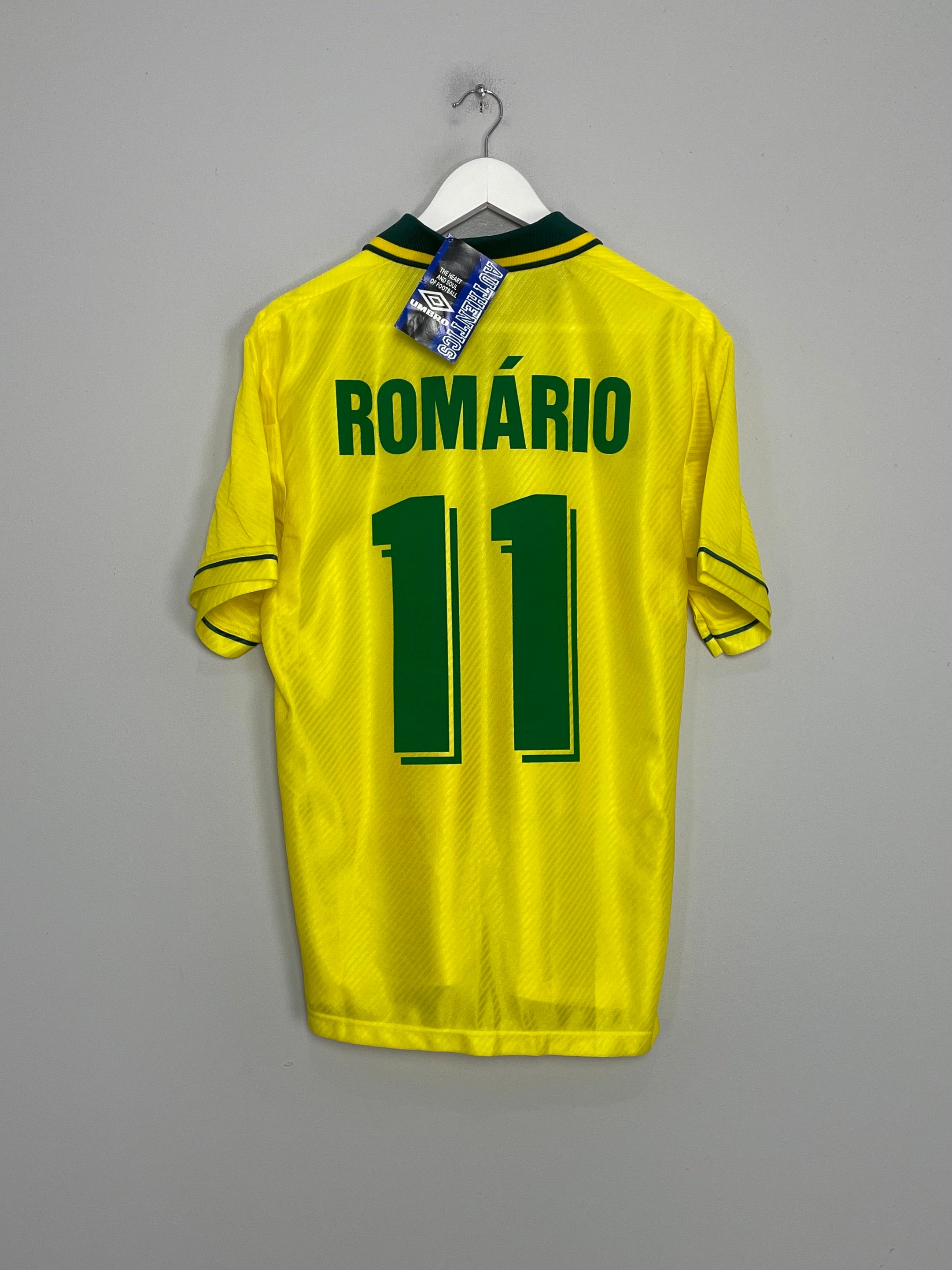 1994/96 BRAZIL ROMARIO #11 *BNWT* HOME SHIRT (M) UMBRO