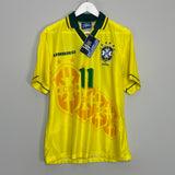 1994/96 BRAZIL ROMARIO #11 *BNWT* HOME SHIRT (M) UMBRO