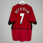 2002/04 MANCHESTER UNITED BECKHAM #7 HOME SHIRT (XXL) NIKE