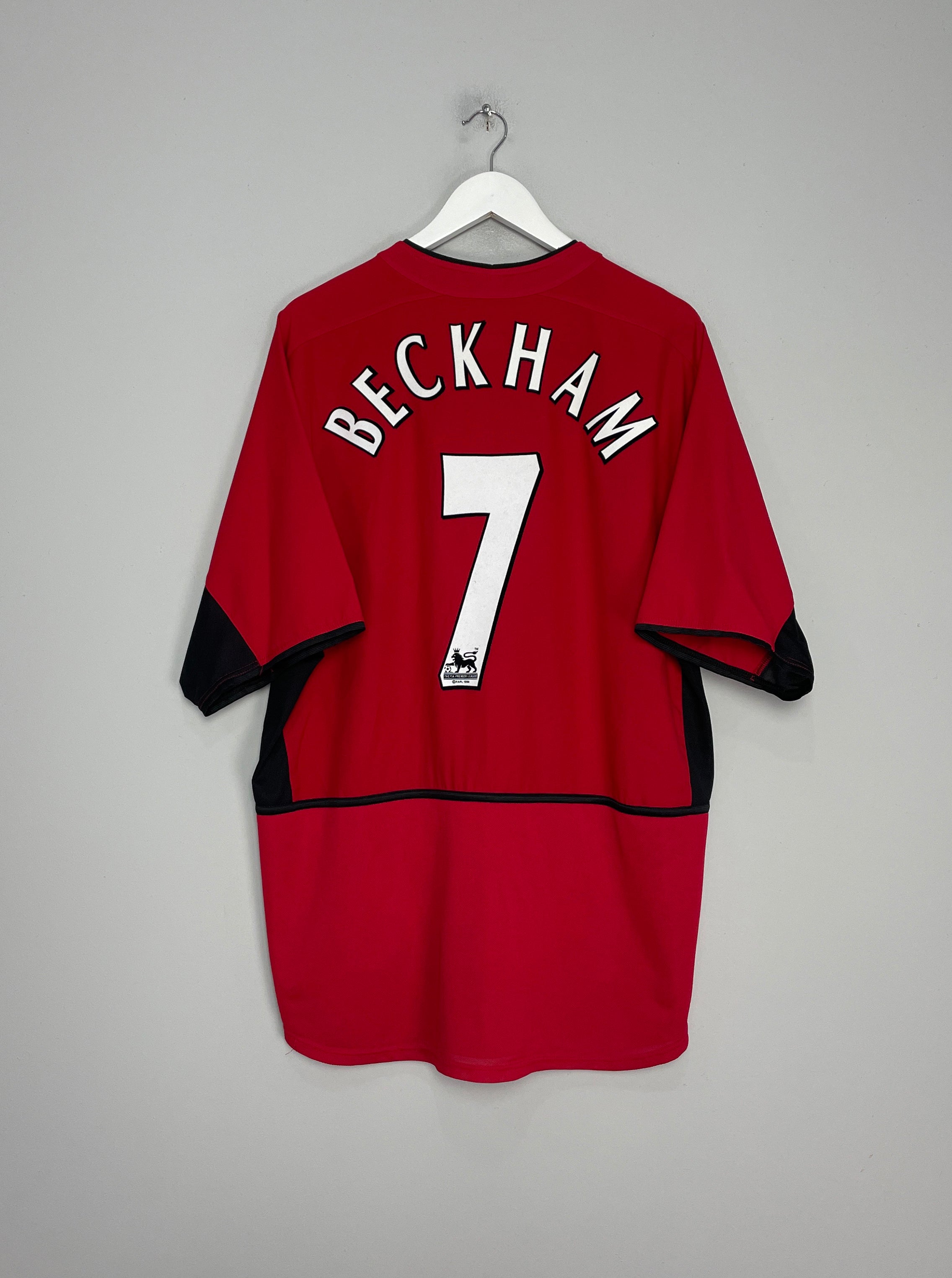 2002/04 MANCHESTER UNITED BECKHAM #7 HOME SHIRT (XXL) NIKE