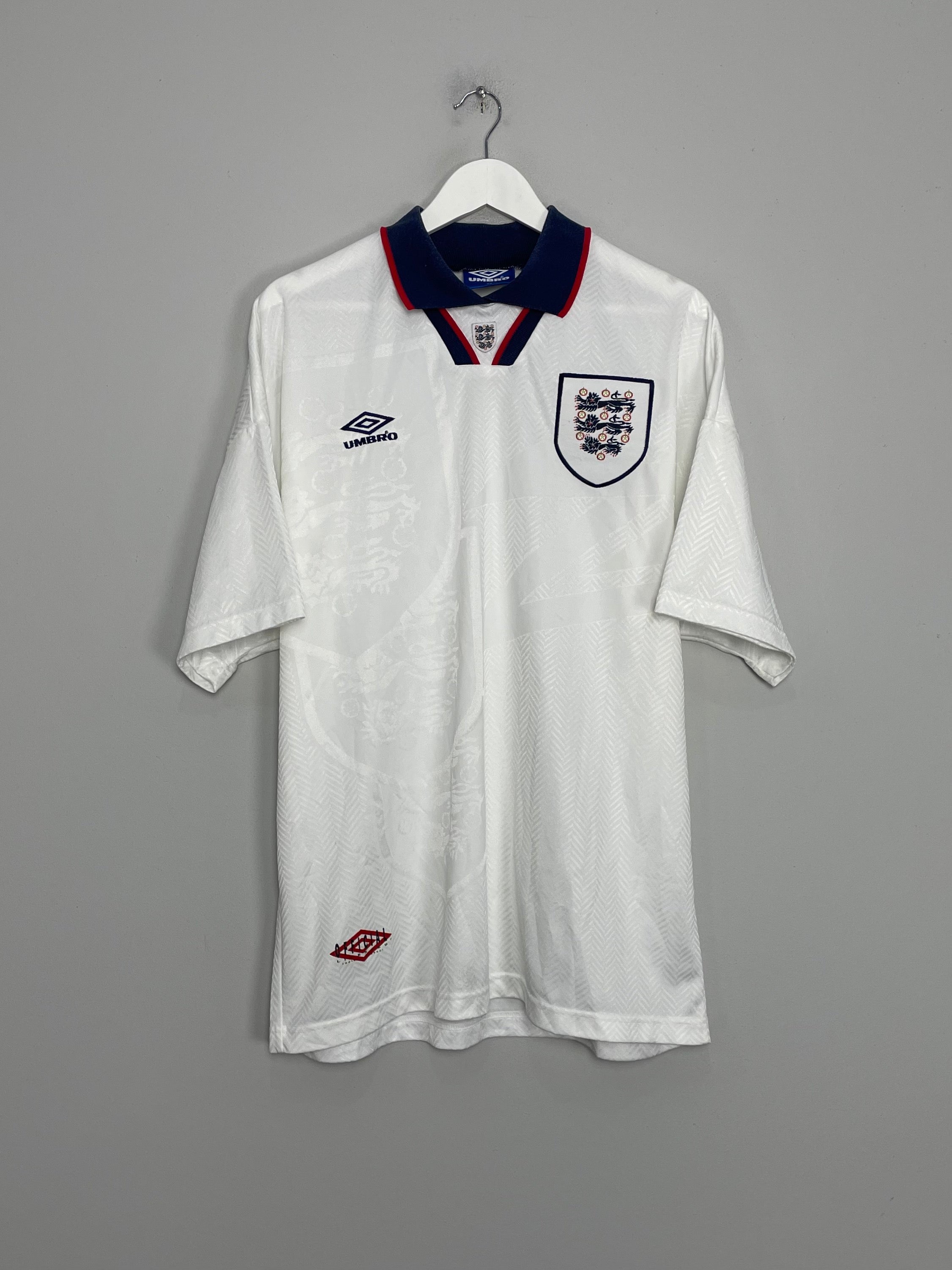 1993/95 ENGLAND HOME SHIRT (XL) UMBRO