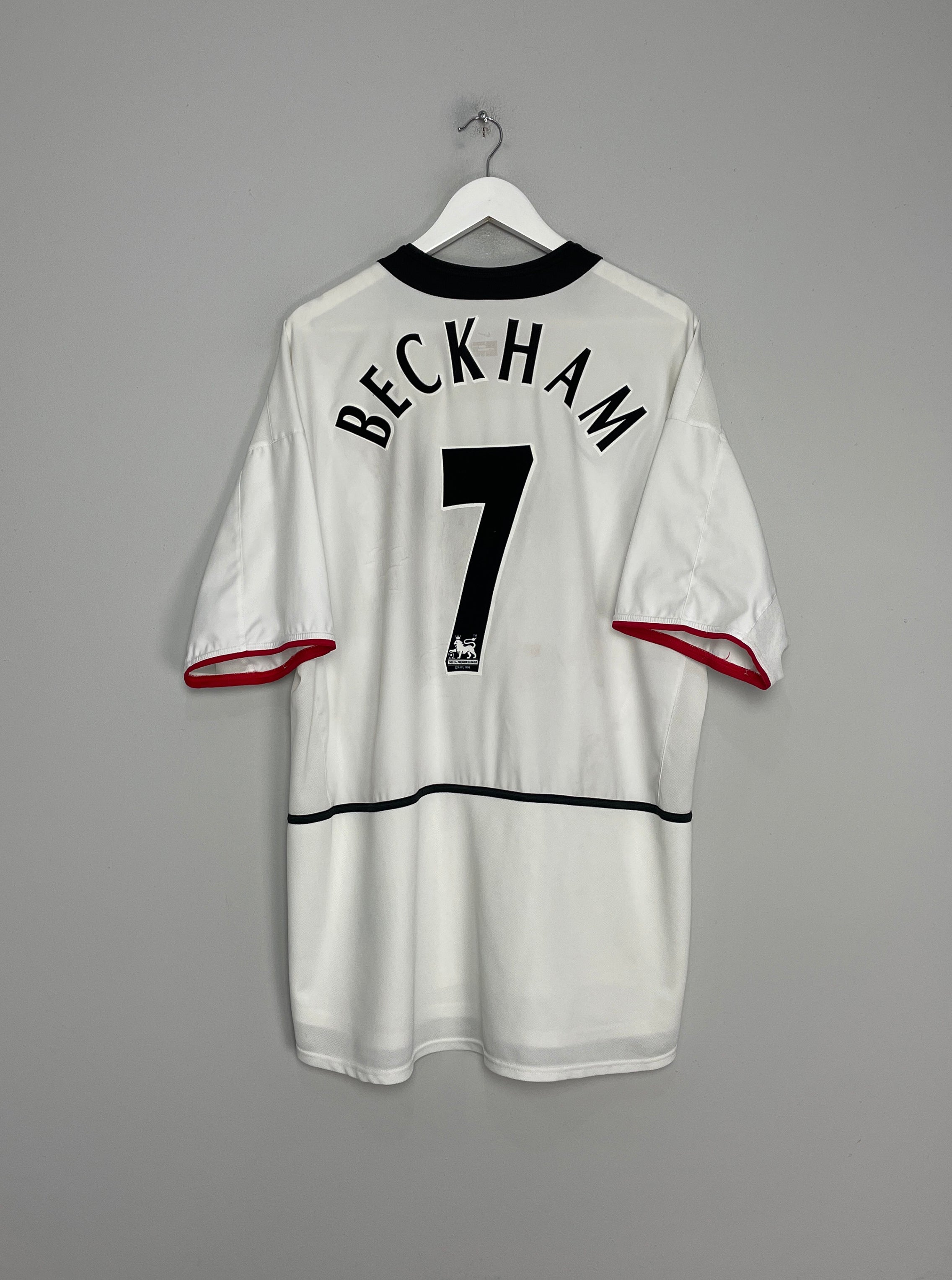 2002/03 MANCHESTER UNITED BECKHAM #7 AWAY SHIRT (XXL) NIKE