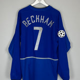 2002/03 MANCHESTER UNITED BECKHAM #7 C/L L/S AWAY SHIRT (XL) NIKE