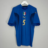 2006/07 ITALY CANNAVARO #5 HOME SHIRT (L) PUMA