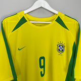 2002/04 BRAZIL RONALDO #9 HOME SHIRT (XL) NIKE