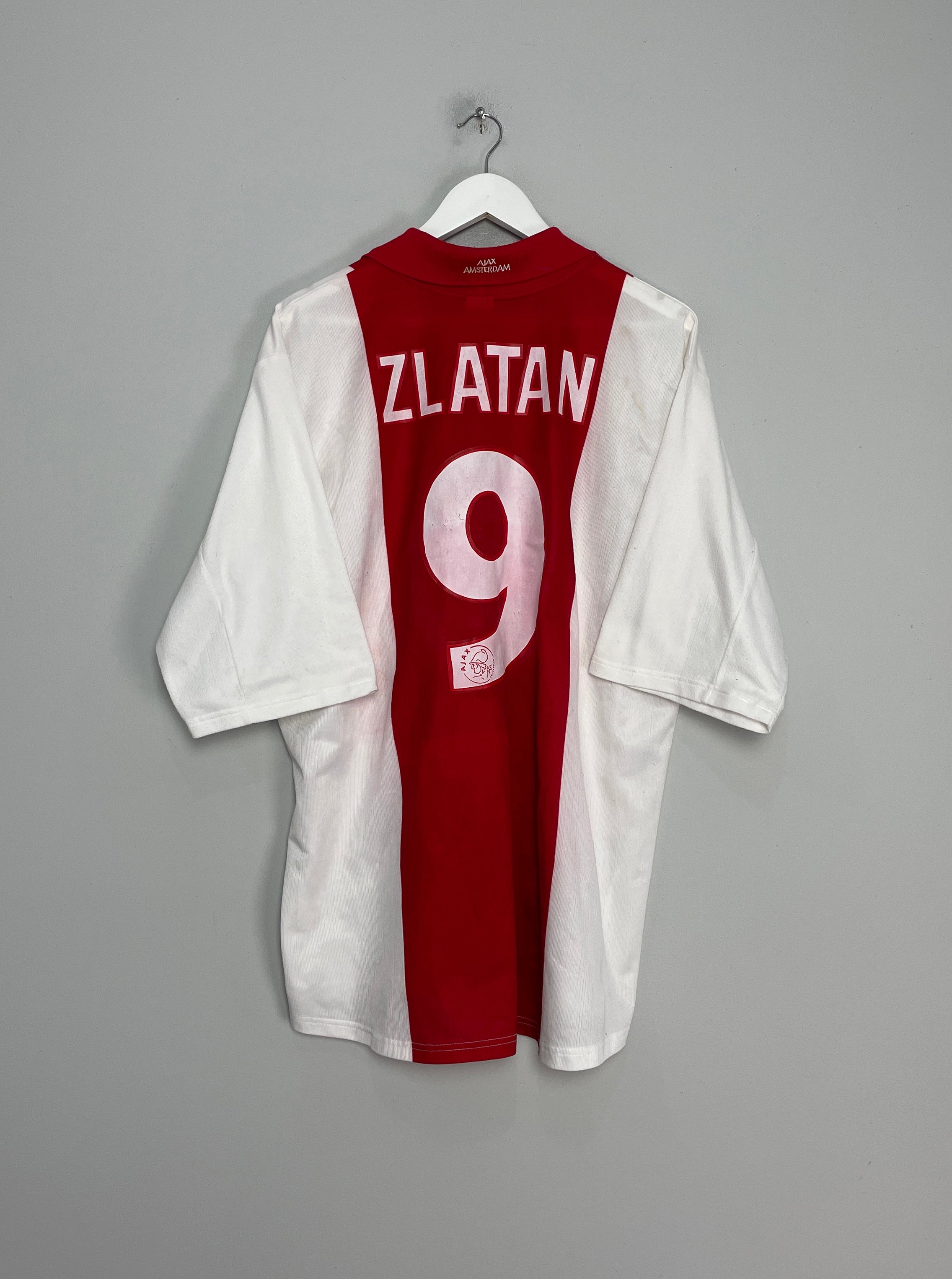 2001/02 AJAX ZLATAN #9 HOME SHIRT (XXL) ADIDAS