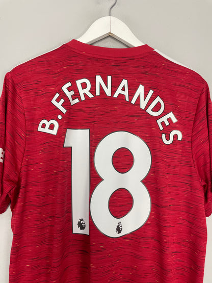 2020/21 MANCHESTER UNITED B.FERNANDES #18 HOME SHIRT (XL) ADIDAS