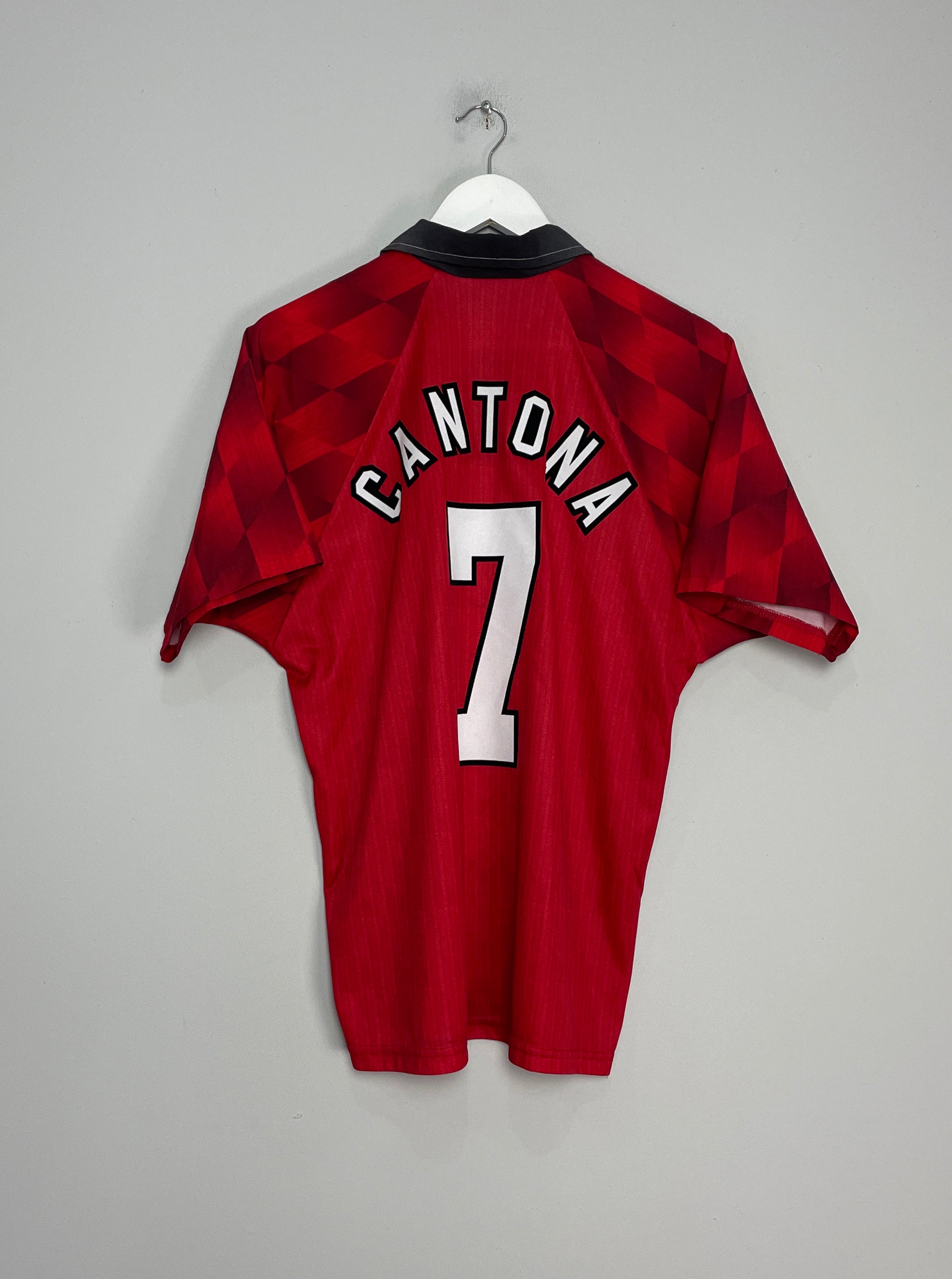 1996/98 MANCHESTER UNITED CANTONA #7 HOME SHIRT (M) UMBRO