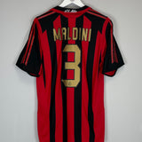 2005/06 AC MILAN MALDINI #3 HOME SHIRT (L) ADIDAS