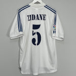 2001 REAL MADRID ZIDANE #5 HOME SHIRT (L) ADIDAS