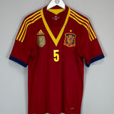 2012/13 SPAIN PUYOL #5 HOME SHIRT (L) ADIDAS