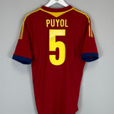 2012/13 SPAIN PUYOL #5 HOME SHIRT (L) ADIDAS