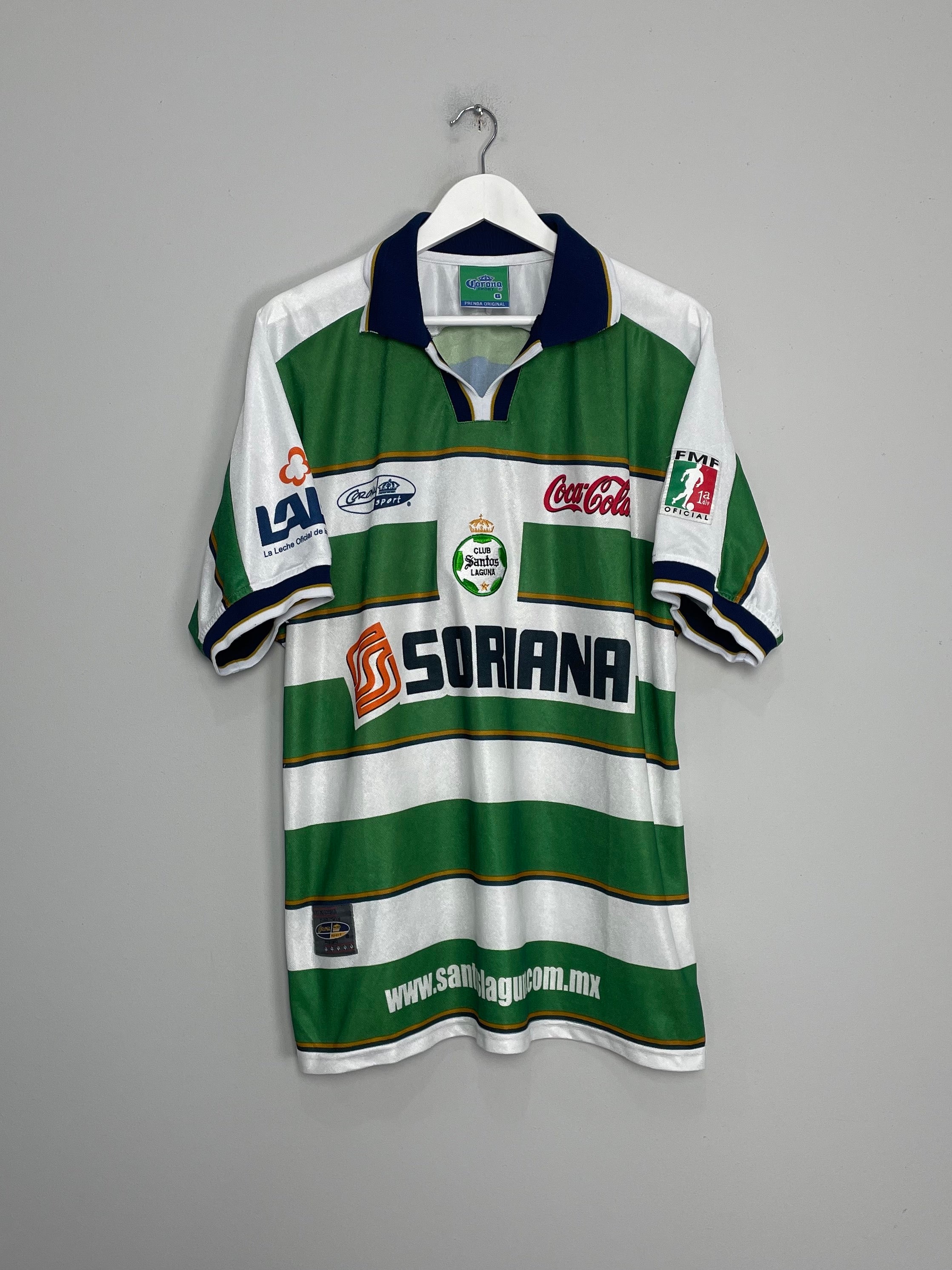 2000/01 SANTOS LAGUNA HOME SHIRT (L) CORONA SPORT