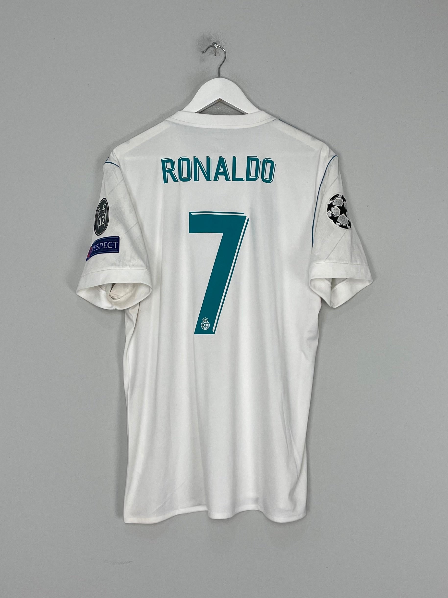 2017/18 REAL MADRID RONALDO #7 C/L HOME SHIRT (L) ADIDAS