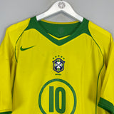 2004/06 BRAZIL RONALDINHO #10 HOME SHIRT (M) NIKE