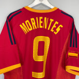 2002/04 SPAIN MORIENTES #9 HOME SHIRT (XL) ADIDAS