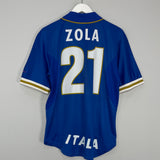 1996/97 ITALY ZOLA #21 HOME SHIRT (M) NIKE