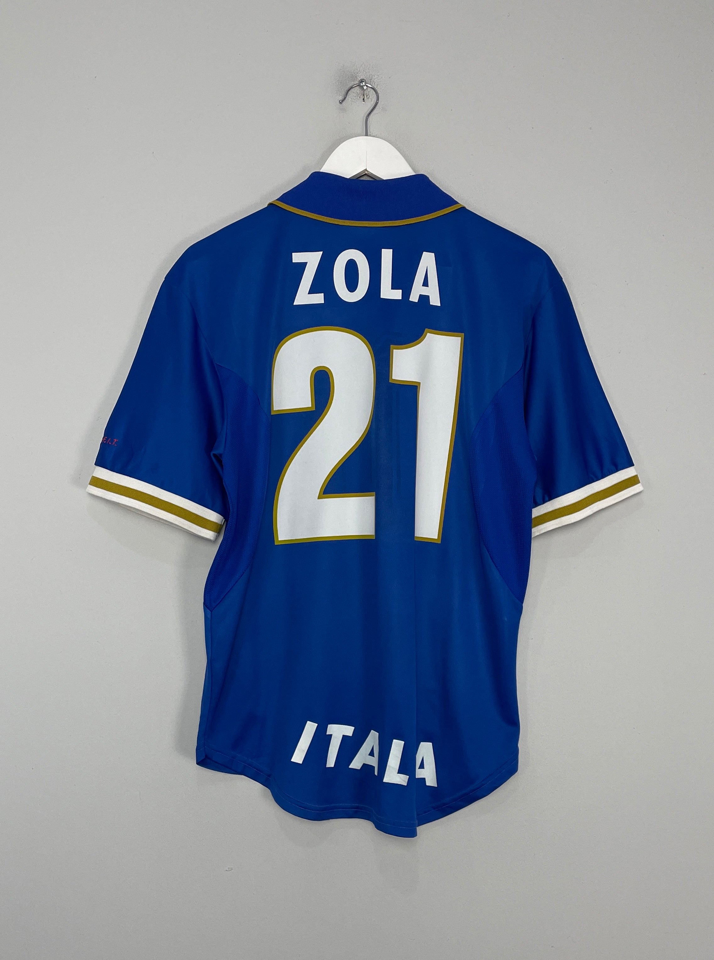 1996/97 ITALY ZOLA #21 HOME SHIRT (M) NIKE