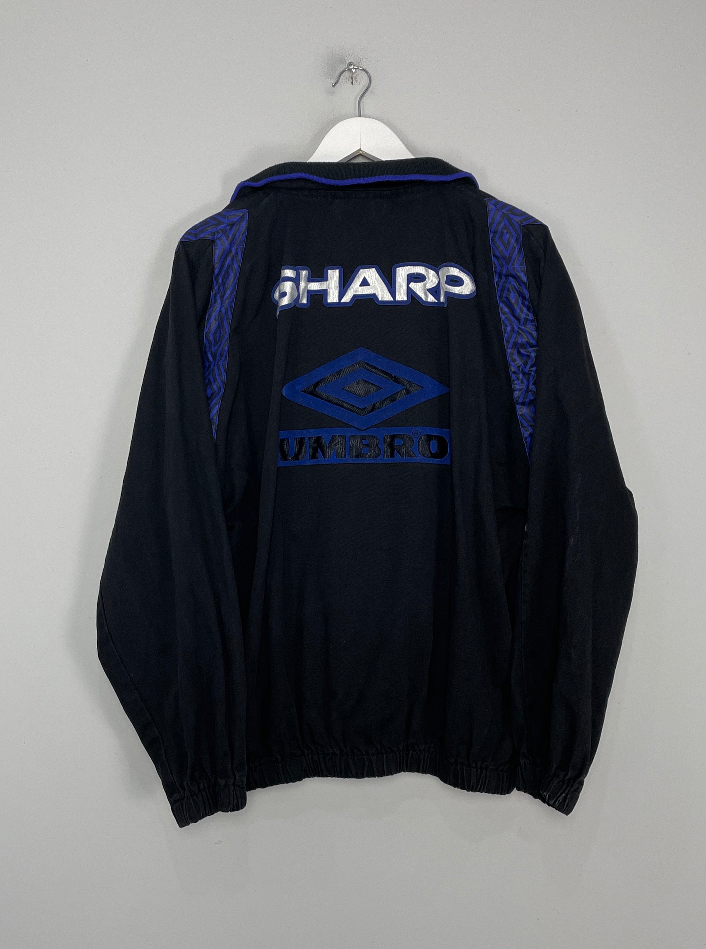 1996/97 MANCHESTER UNITED 1/4 ZIP DRILL TOP (XL) UMBRO PRO