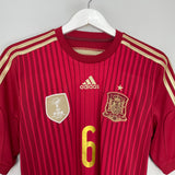 2013/15 SPAIN A.INIESTA #6 HOME SHIRT (S) ADIDAS