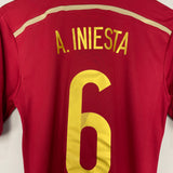 2013/15 SPAIN A.INIESTA #6 HOME SHIRT (S) ADIDAS