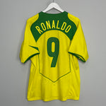 2004/06 BRAZIL RONALDO #9 HOME SHIRT (L) NIKE